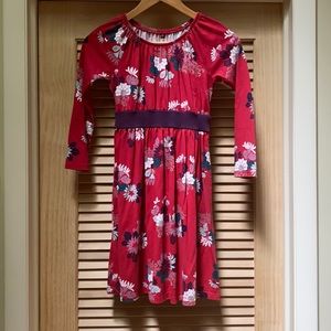 Tea Collection Dress Red Floral Girls Size 10